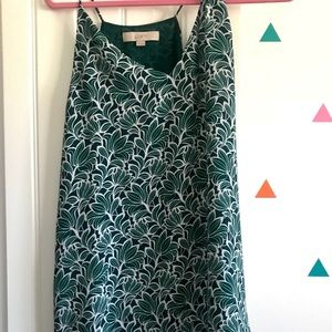 Loft Maternity Strappy Leaf Print Blouse